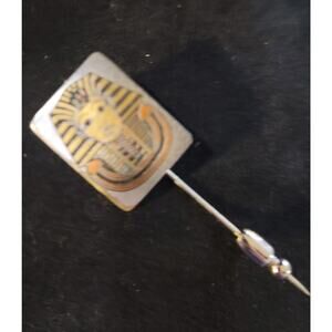 Vintage Reed & Barton Damascene Stick Pin Egyptian Revival King Tut